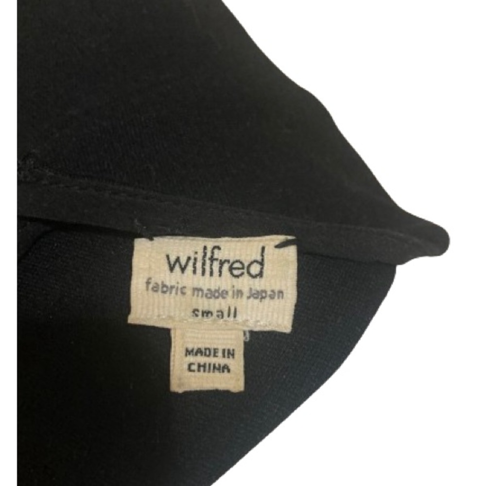 Wilfred Mignonne Mini Dress Womenβs Aritzia Black Stretch Knit Zip Small - Picture 8 of 10